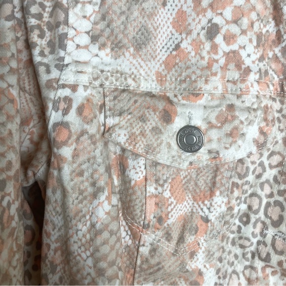 NINE WEST Pink Leopard Print Denim Jacket - Picture 7 of 8